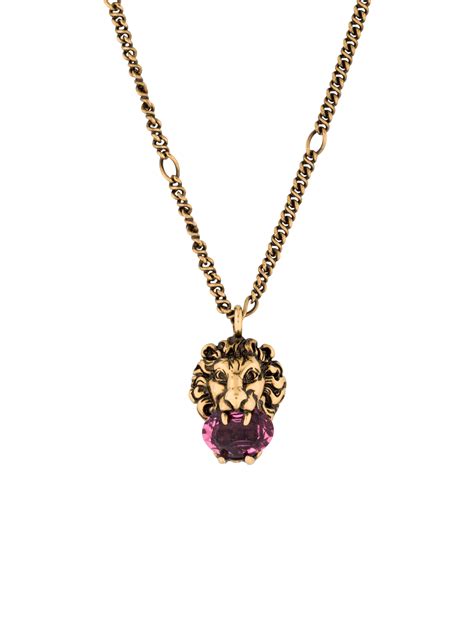 gucci lion necklace for sale